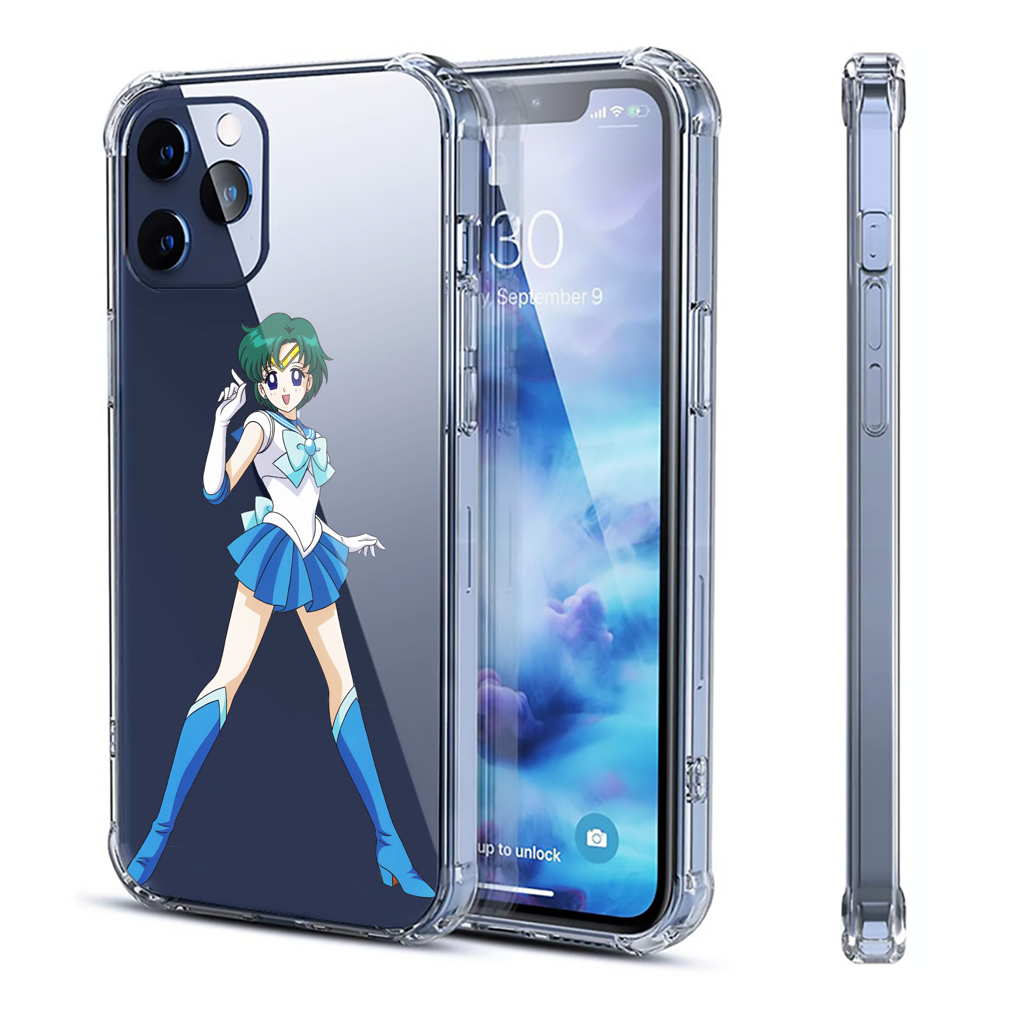 （画像用） 美少女戦士セーラームーン 海王 みちる（かいおう みちる） Sailor Moon Kaiou Michiru 【iPhone 12シリーズ対応】透明スマホケース（クリアソフトケース）